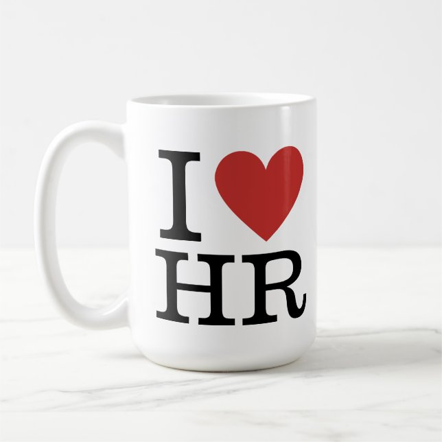 I ❤️ Liebe HR Tasse - Für Personalabteilung (Links)