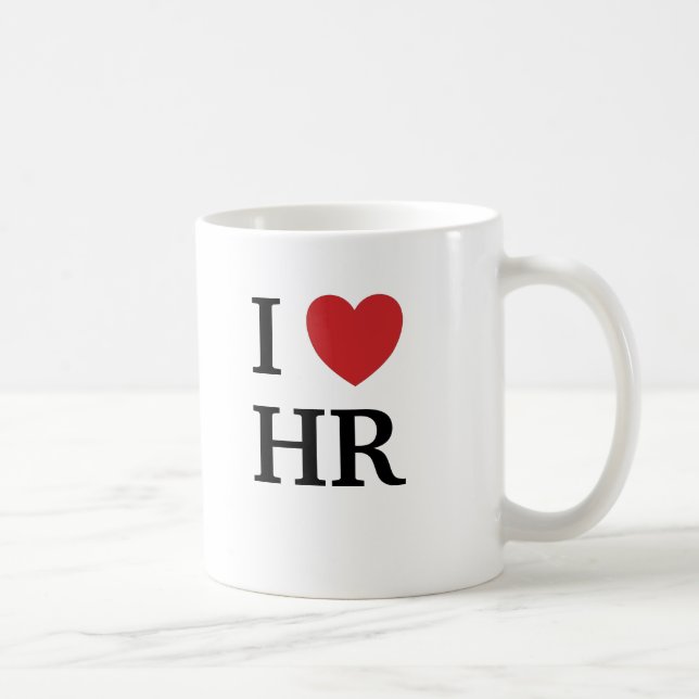 I Liebe HR und HR Lieben Ich funny Quote Geschenk Kaffeetasse (Rechts)