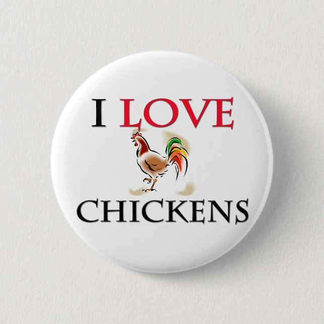 I Liebe-Hühner Button (Vorderseite)