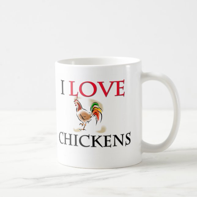 I Liebe-Hühner Kaffeetasse (Rechts)