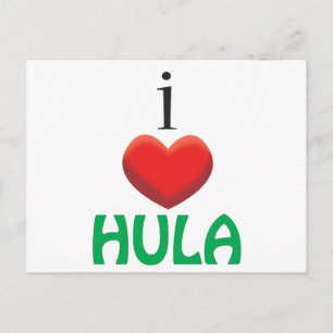 I LIEBE HULA POSTKARTE