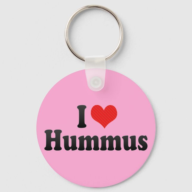 I Liebe Hummus Schlüsselanhänger (Vorderseite)