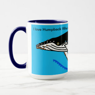 I Liebe Humpback WHALES - Wildfauna - Ozean - Blau Tasse