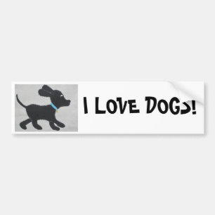 I LIEBE-HUNDE! AUTOAUFKLEBER