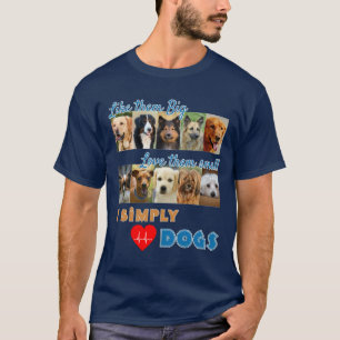 I Liebe Hunde Foto Design T-Shirt