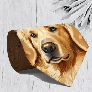 I Liebe Hunde Golden Retriever Labrador Neck Tie Krawatte