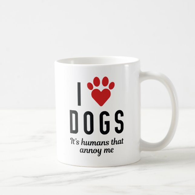 I Liebe Hunde Kaffeetasse (Rechts)