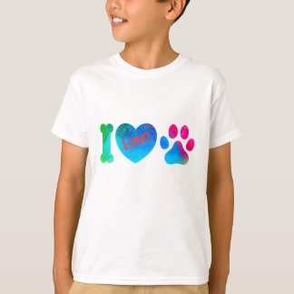 "I Liebe Hunde" Kinder und Jugend-T-Shirt, T-Shirt