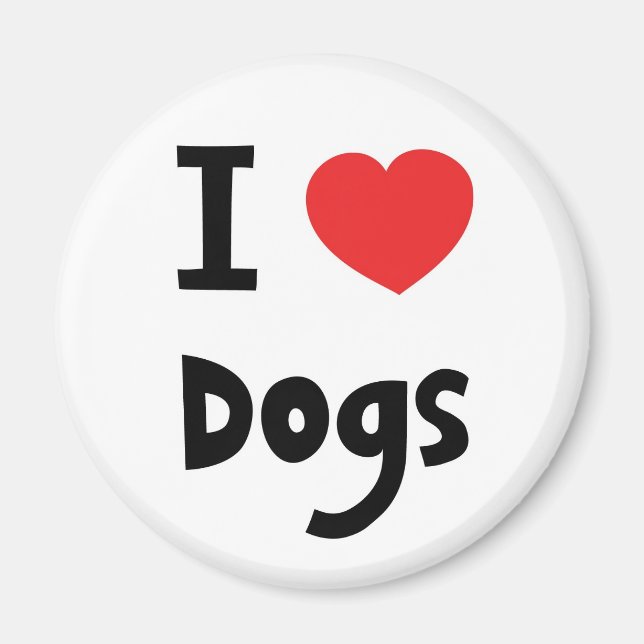 I Liebe Hunde Magnet (Vorne)