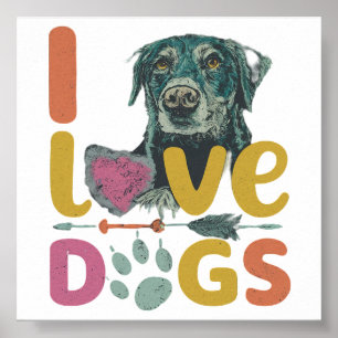 I Liebe Hunde Poster
