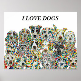 I Liebe Hunde Poster