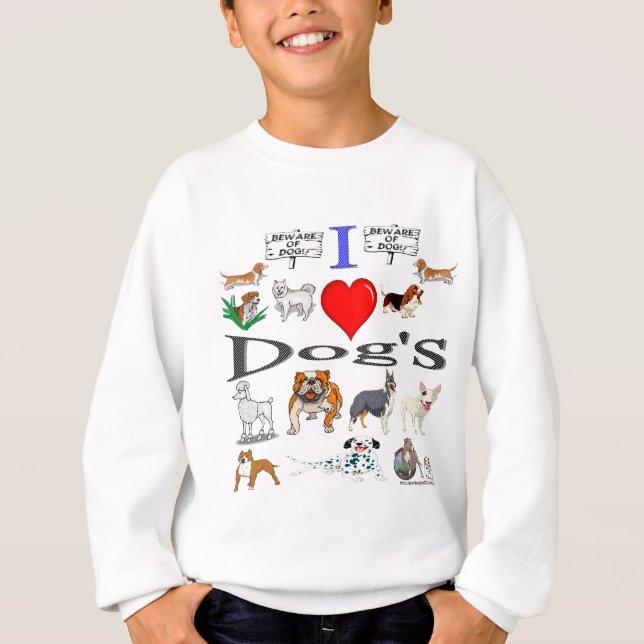 i Liebe Hunde T-Shirt (Vorderseite)