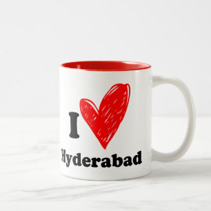 I Liebe Hyderabad Zweifarbige Tasse