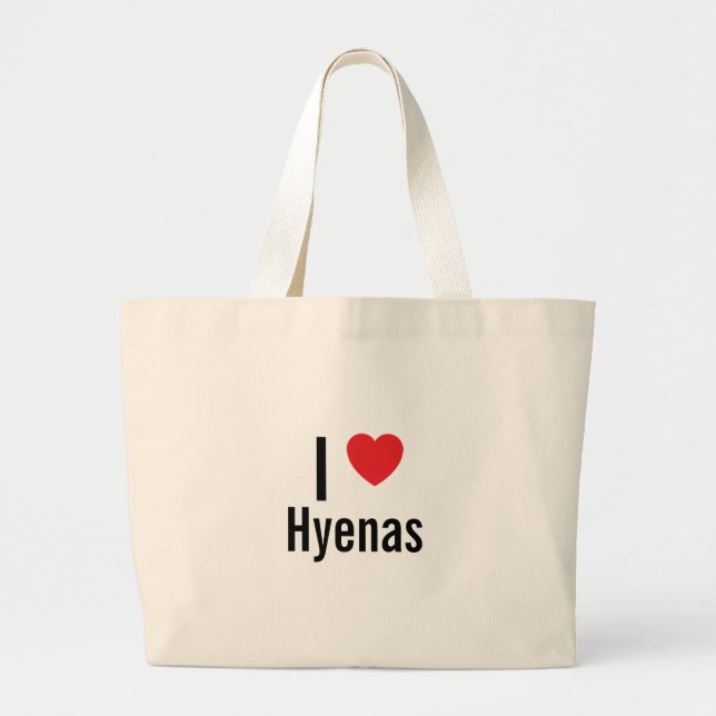 I Liebe Hyenas Jumbo Stoffbeutel (Vorne)