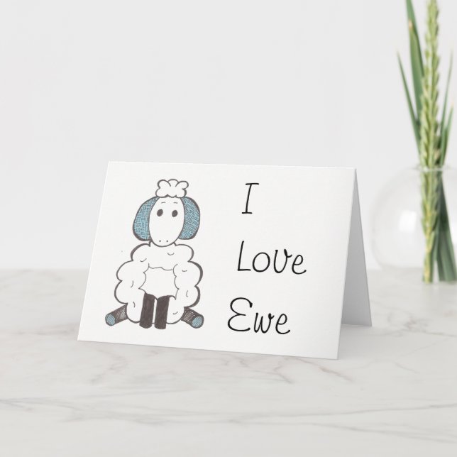 I Liebe - I Liebe Ewe Card Karte (Vorderseite)