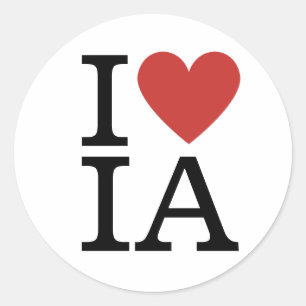 I ❤️ Liebe IA Internes Auditpersonal CUSTOM Runder Aufkleber