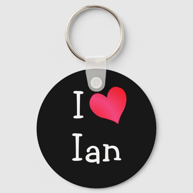 I Liebe Ian Schlüsselanhänger (Vorderseite)