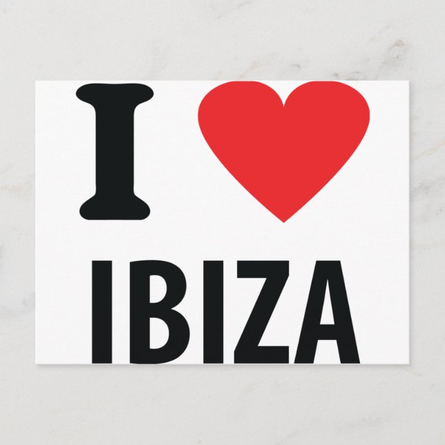 I Liebe Ibiza Icon Postkarte (Vorderseite)