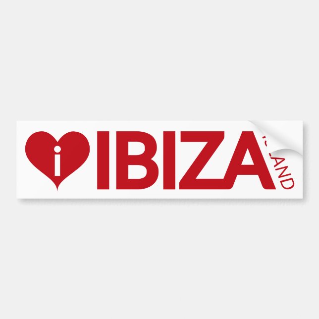 I Liebe Ibiza Insel-Autoaufkleber Autoaufkleber (Vorne)
