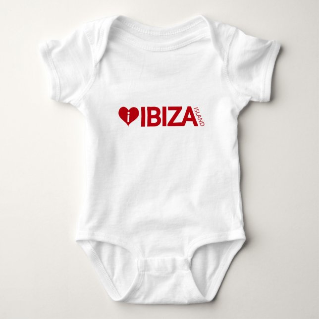I Liebe Ibiza Insel-Baby-Shirt Baby Strampler (Vorderseite)