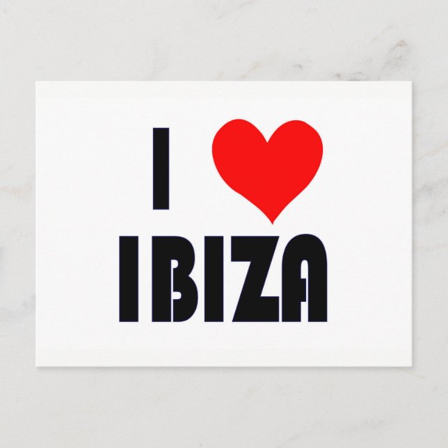 I Liebe Ibiza Postkarte (Vorderseite)