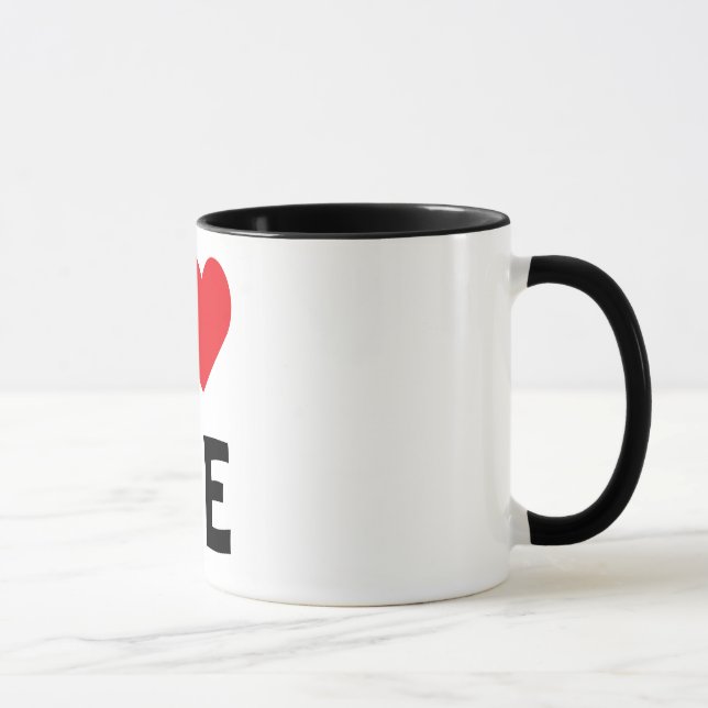 I Liebe ICH Wecker-Tasse Tasse (Rechts)
