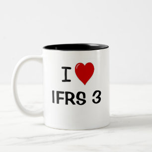 I Liebe IFRS 3 Unternehmenszusammenschlüsse Zweifarbige Tasse