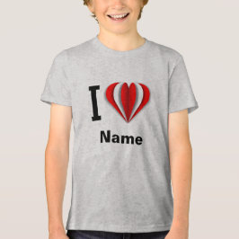 "I Liebe [Ihr Name]" Herz Tri-Blend Shirt