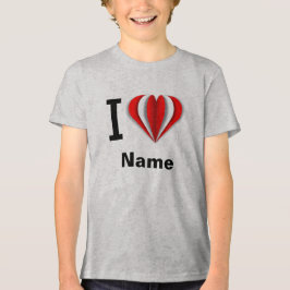 "I Liebe [Ihr Name]" Herz Tri-Blend Shirt