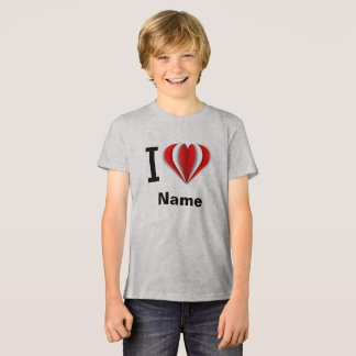 "I Liebe [Ihr Name]" Herz Tri-Blend Shirt