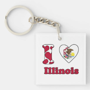 I Liebe Illinois Schlüsselanhänger
