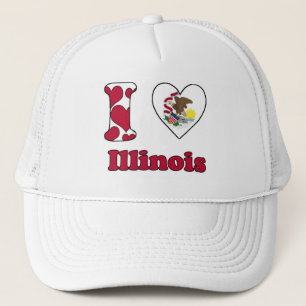 I Liebe Illinois Truckerkappe