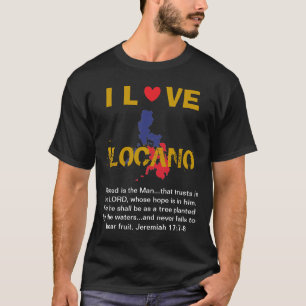I Liebe Ilocano mit Bibel-Vers-grundlegendem T-Shirt