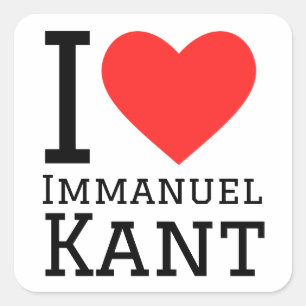I Liebe Immanuel Quadratischer Aufkleber