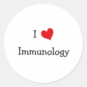 I Liebe Immunologie Runder Aufkleber