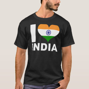 I Liebe India Heavy Flag Indien T-Shirt