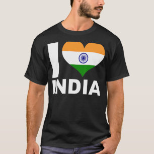 I Liebe India Heavy Flag Indien T-Shirt