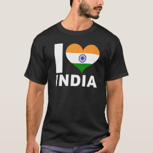I Liebe India Heavy Flag Indien T-Shirt