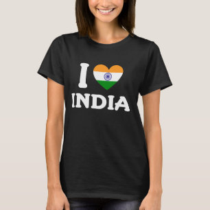 I Liebe India Herz Indische Flagge T-Shirt