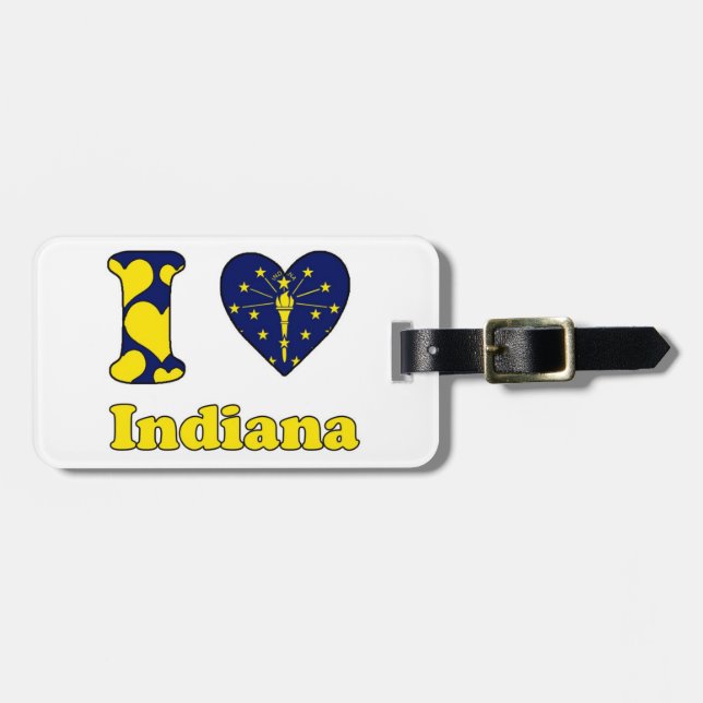 I Liebe Indiana Gepäckanhänger (Vorderseite horizontal)