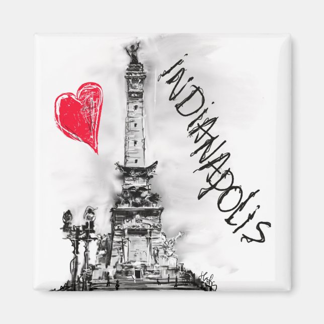 I Liebe Indianapolis Magnet (Vorne)