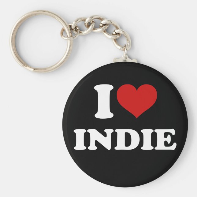 I Liebe Indie Schlüsselanhänger (Vorne)