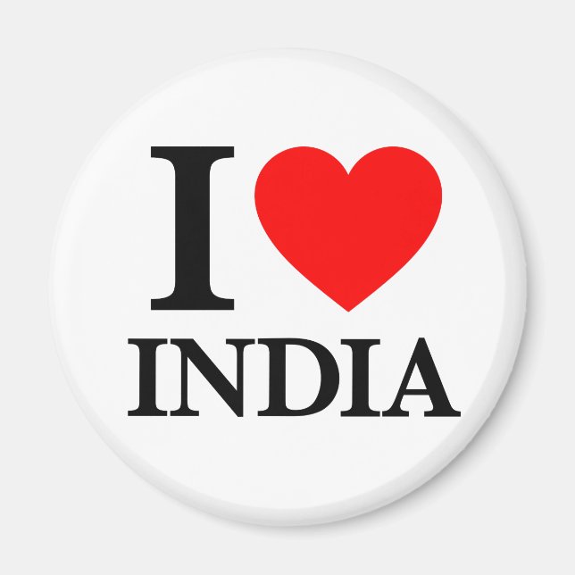 I Liebe Indien Magnet (Vorne)