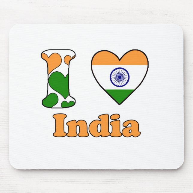 I Liebe Indien Mousepad (Vorne)