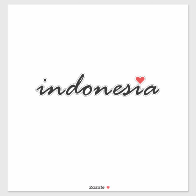 I Liebe Indonesien Aufkleber (Blatt)