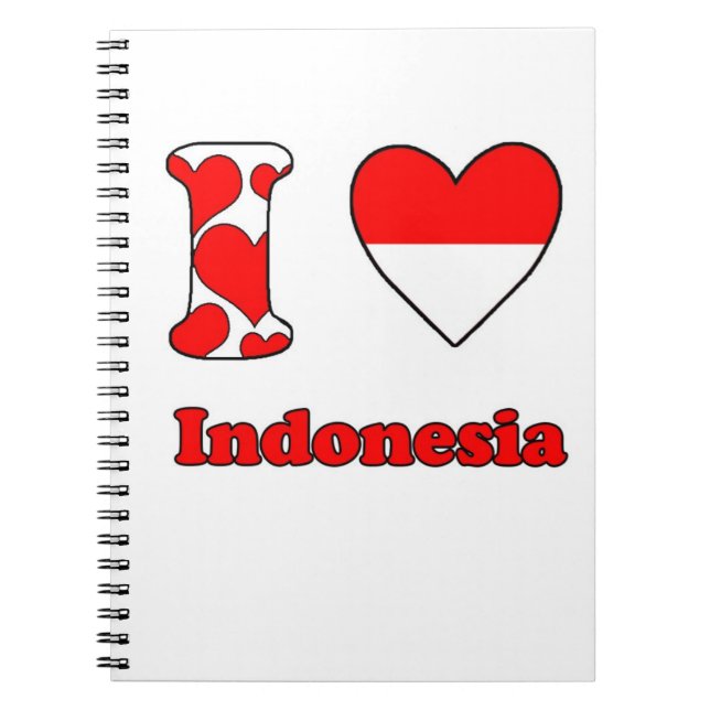 I Liebe Indonesien Notizblock (Vorderseite)