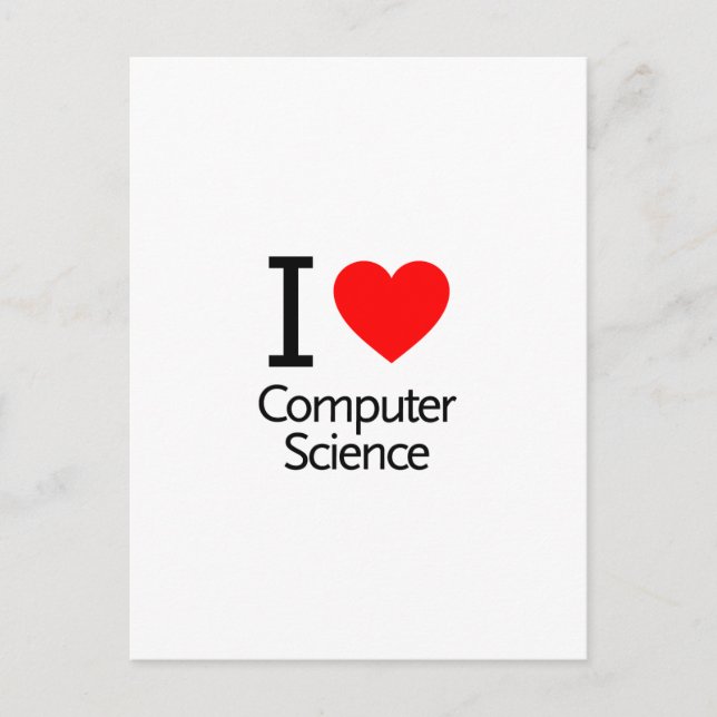 I Liebe Informatik Postkarte (Vorderseite)
