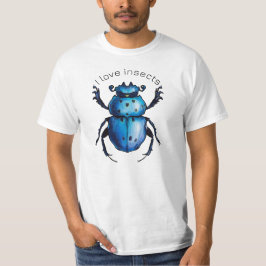 I Liebe Insekten - Blauer Skarabäenkäfer T-Shirt