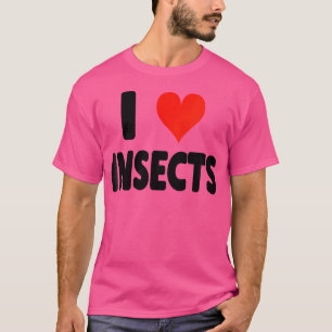 I Liebe Insekten - Herzbeutel Spinnen Grasshopper T-Shirt