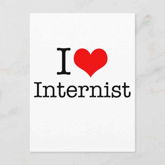 I Liebe Internist Postkarte (Vorderseite)